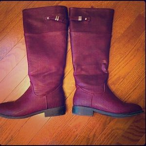 Purple “Slither” Knee High Boots